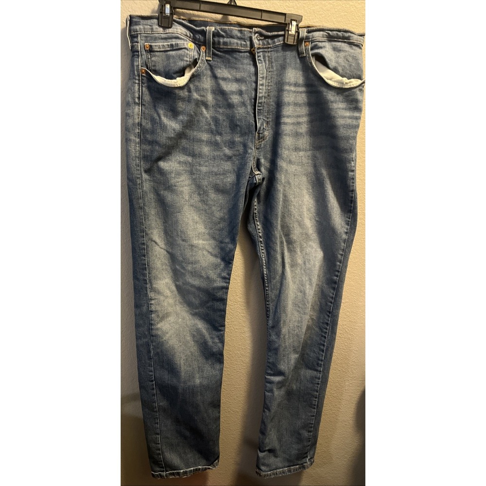 Levis 559 Jeans Mens 42x34 Blue Medium Wash Relaxed Straight Stretch Zip Fly